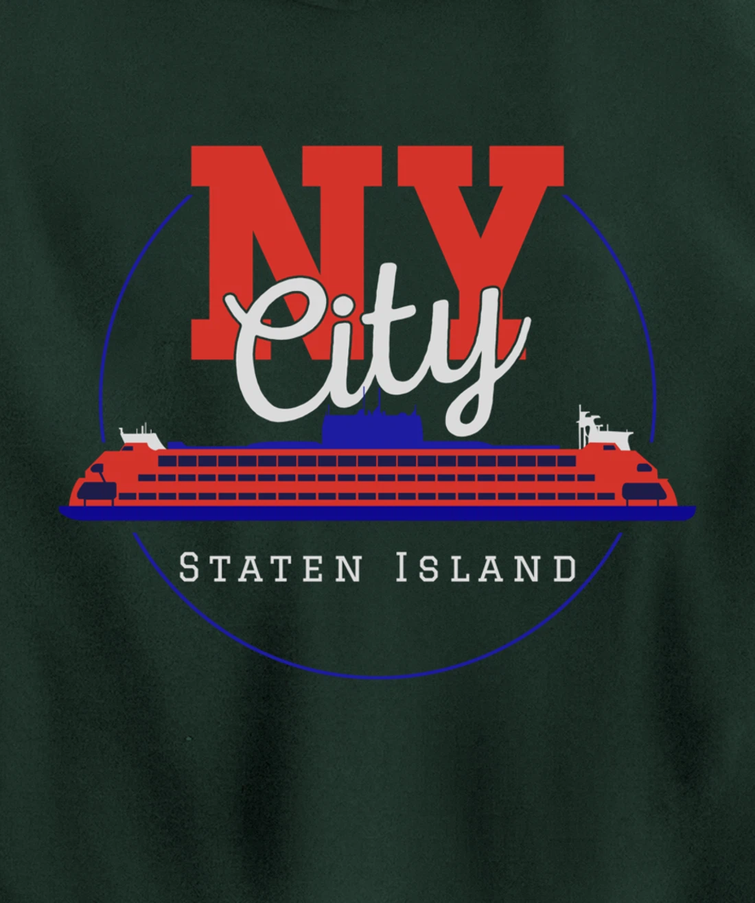 Staten Island design Souvenir Ferry New York City Gift NYC Pullover Hoodie