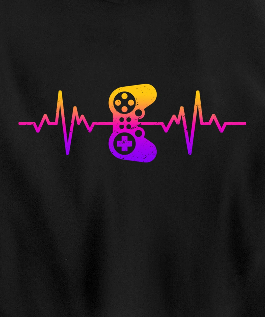 Heartbeat Gamer / Video Game Controller Nerdy Gamer Gift Pullover Hoodie