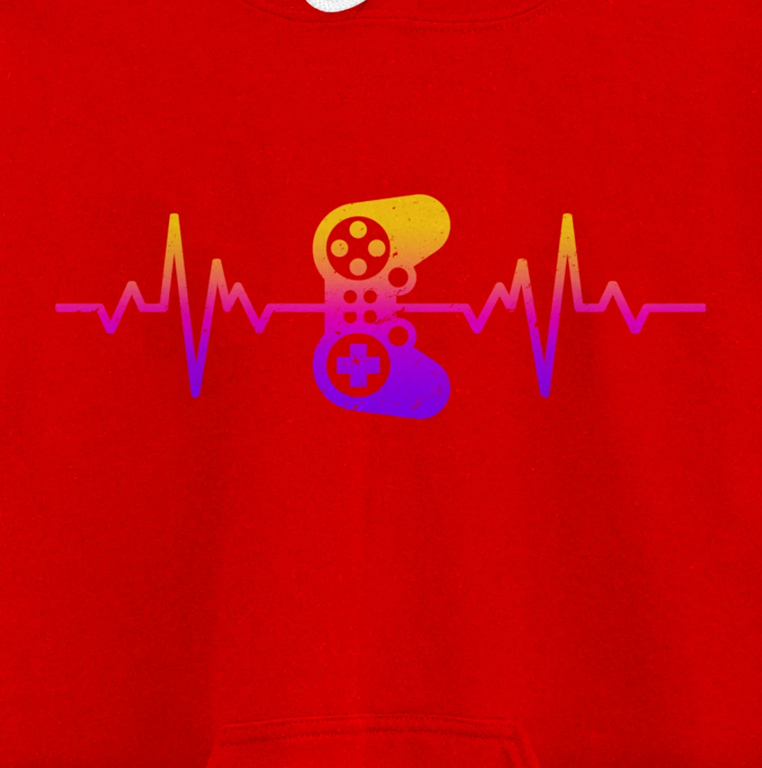 Heartbeat Gamer / Video Game Controller Nerdy Gamer Gift Pullover Hoodie