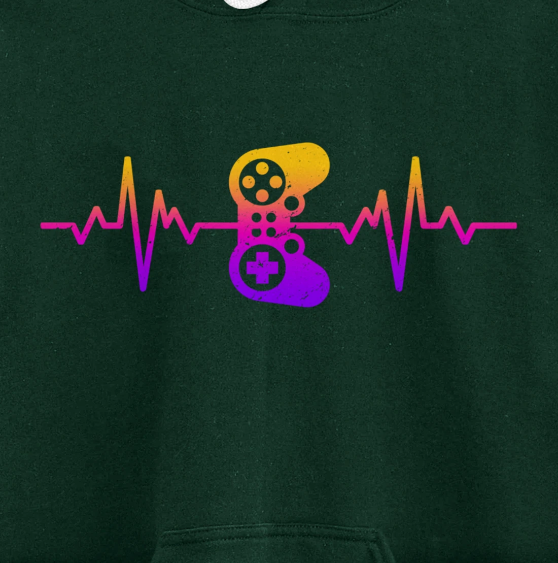 Heartbeat Gamer / Video Game Controller Nerdy Gamer Gift Pullover Hoodie