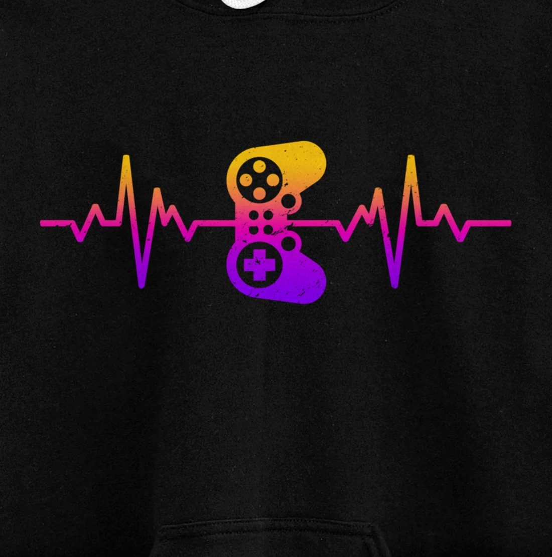 Heartbeat Gamer / Video Game Controller Nerdy Gamer Gift Pullover Hoodie