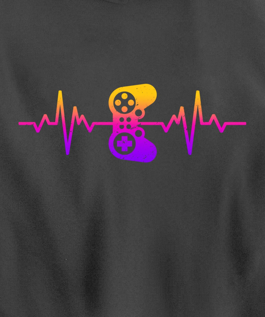Heartbeat Gamer / Video Game Controller Nerdy Gamer Gift Pullover Hoodie