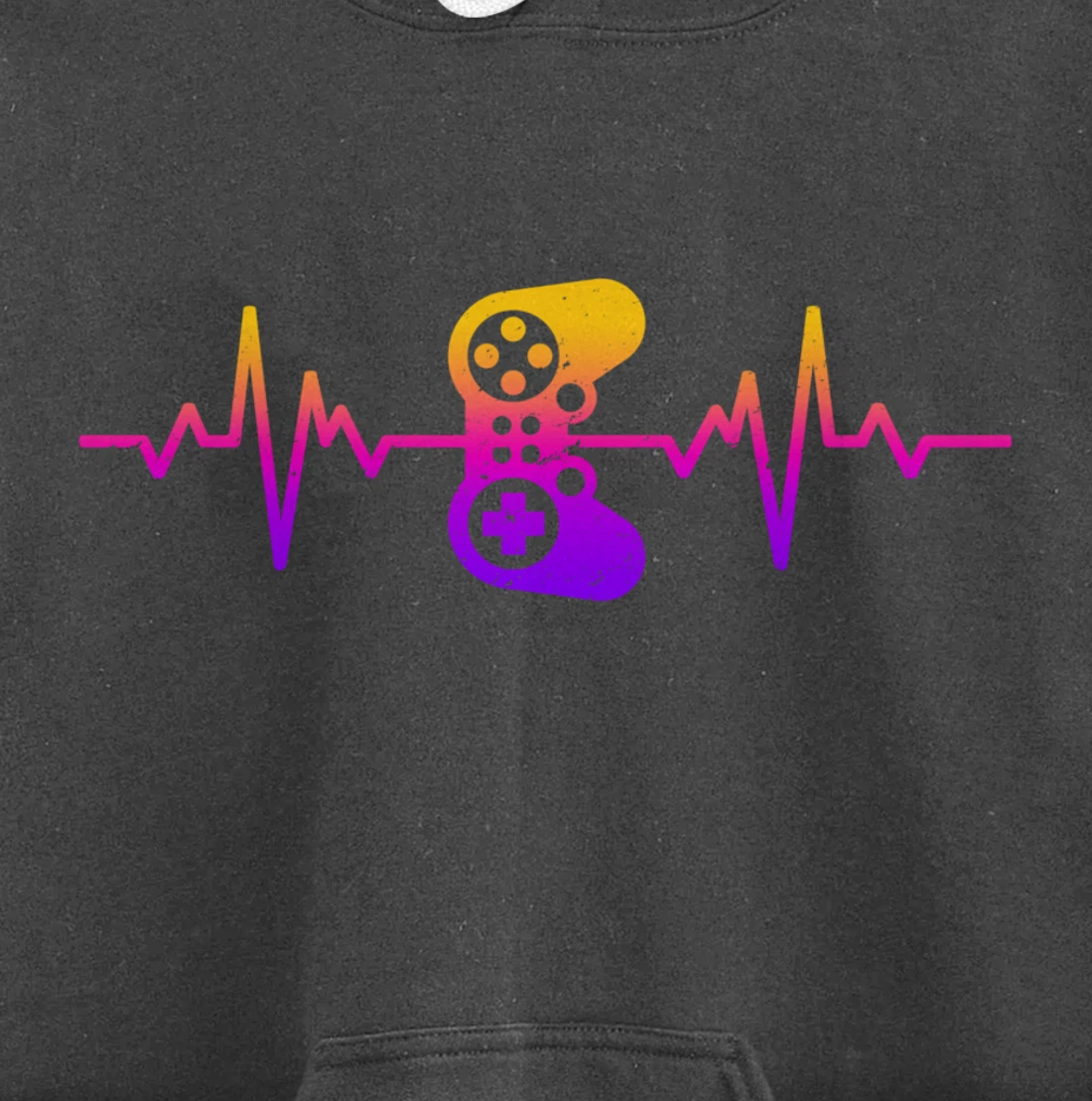 Heartbeat Gamer / Video Game Controller Nerdy Gamer Gift Pullover Hoodie