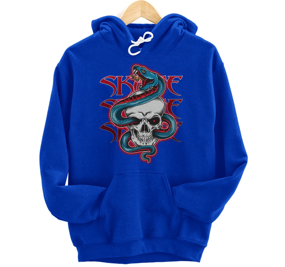 Skateboard Skate Skull & Snake Design Pullover Hoodie
