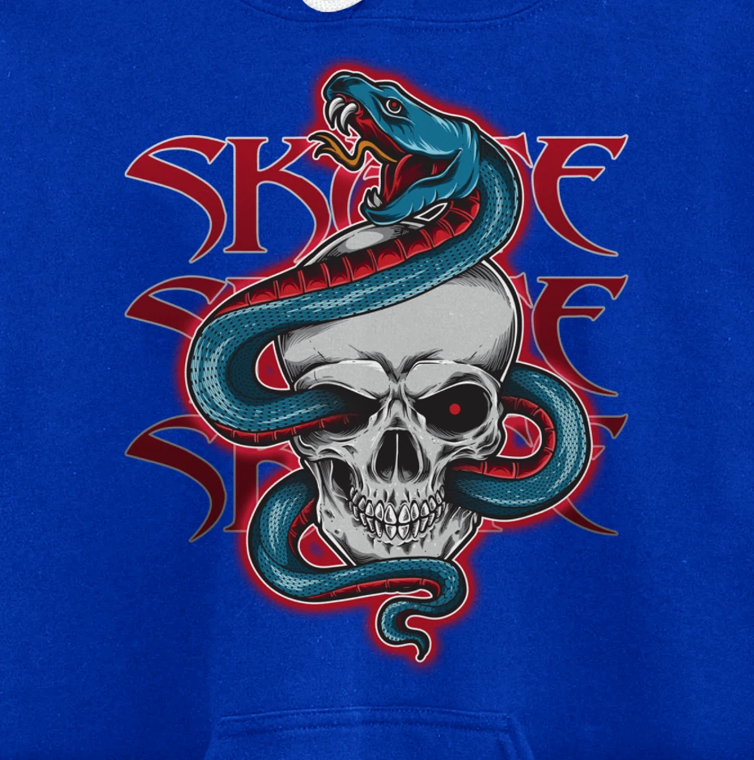Skateboard Skate Skull & Snake Design Pullover Hoodie