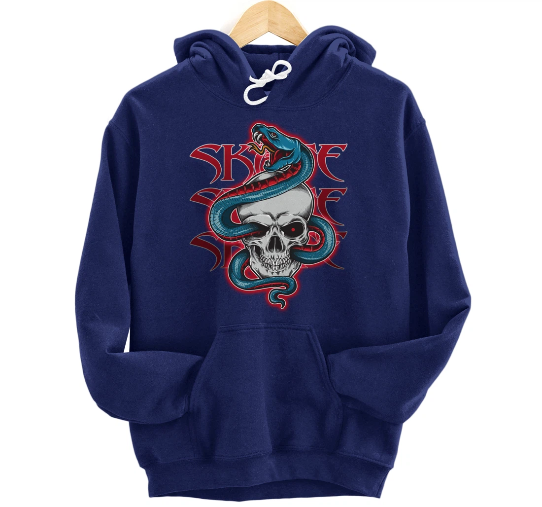Skateboard Skate Skull & Snake Design Pullover Hoodie