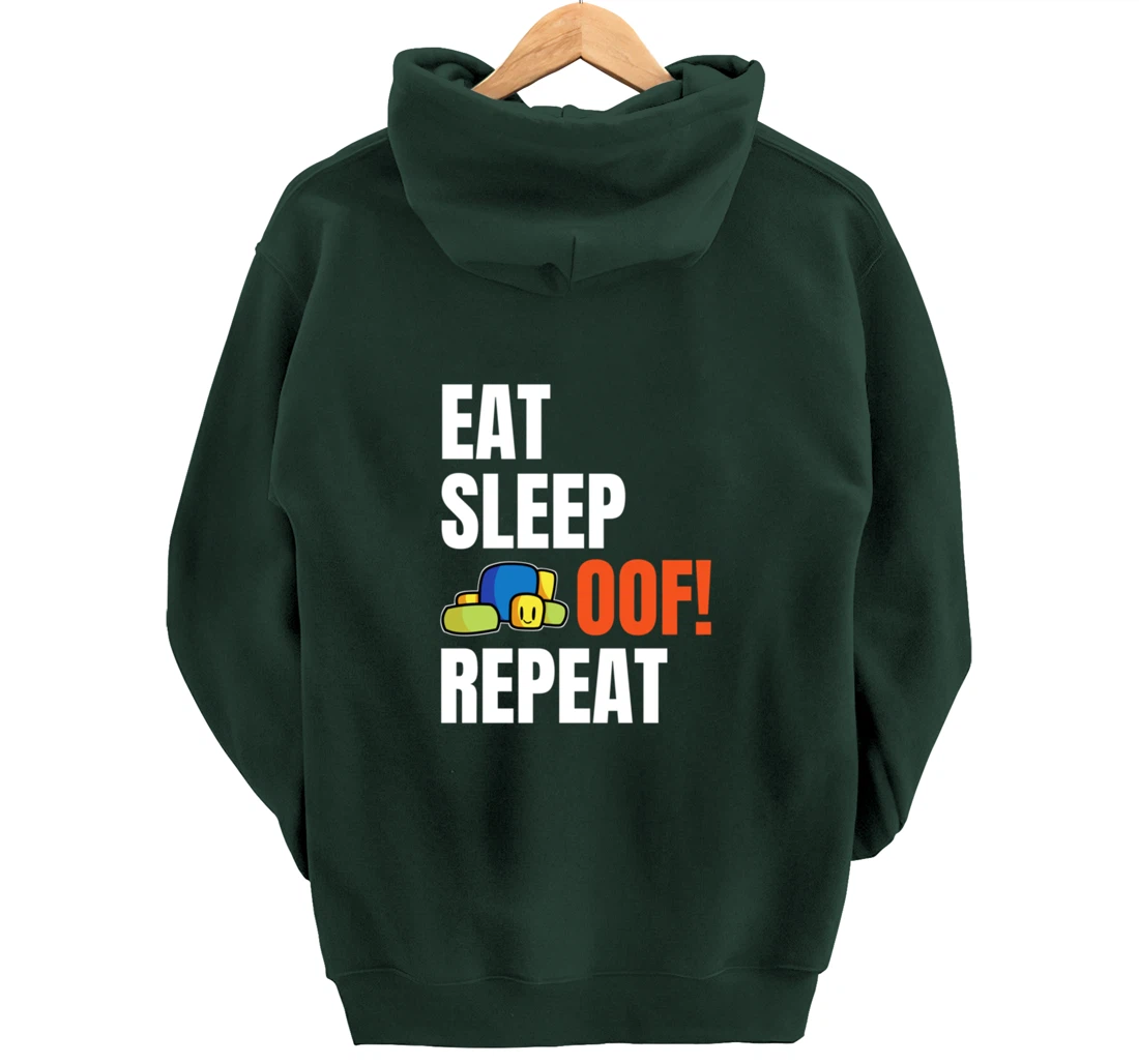Eat Sleep Oof Repeat Funny Meme Gamers Gift Idea Pullover Hoodie