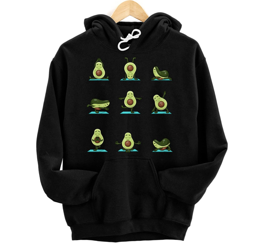 Funny Avocado Yoga Fitness Funny Exercising Gym Avocado Pullover Hoodie