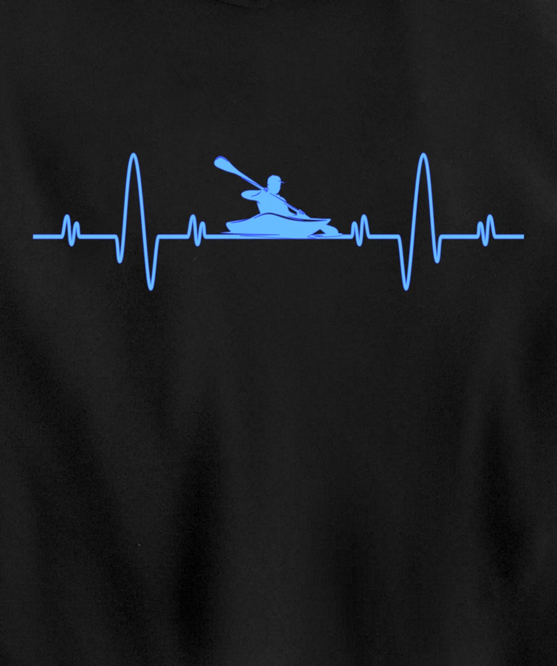 Funny Kayaking Heartbeat Shirt - Cool Canoe Boating Kayaks Pullover Hoodie