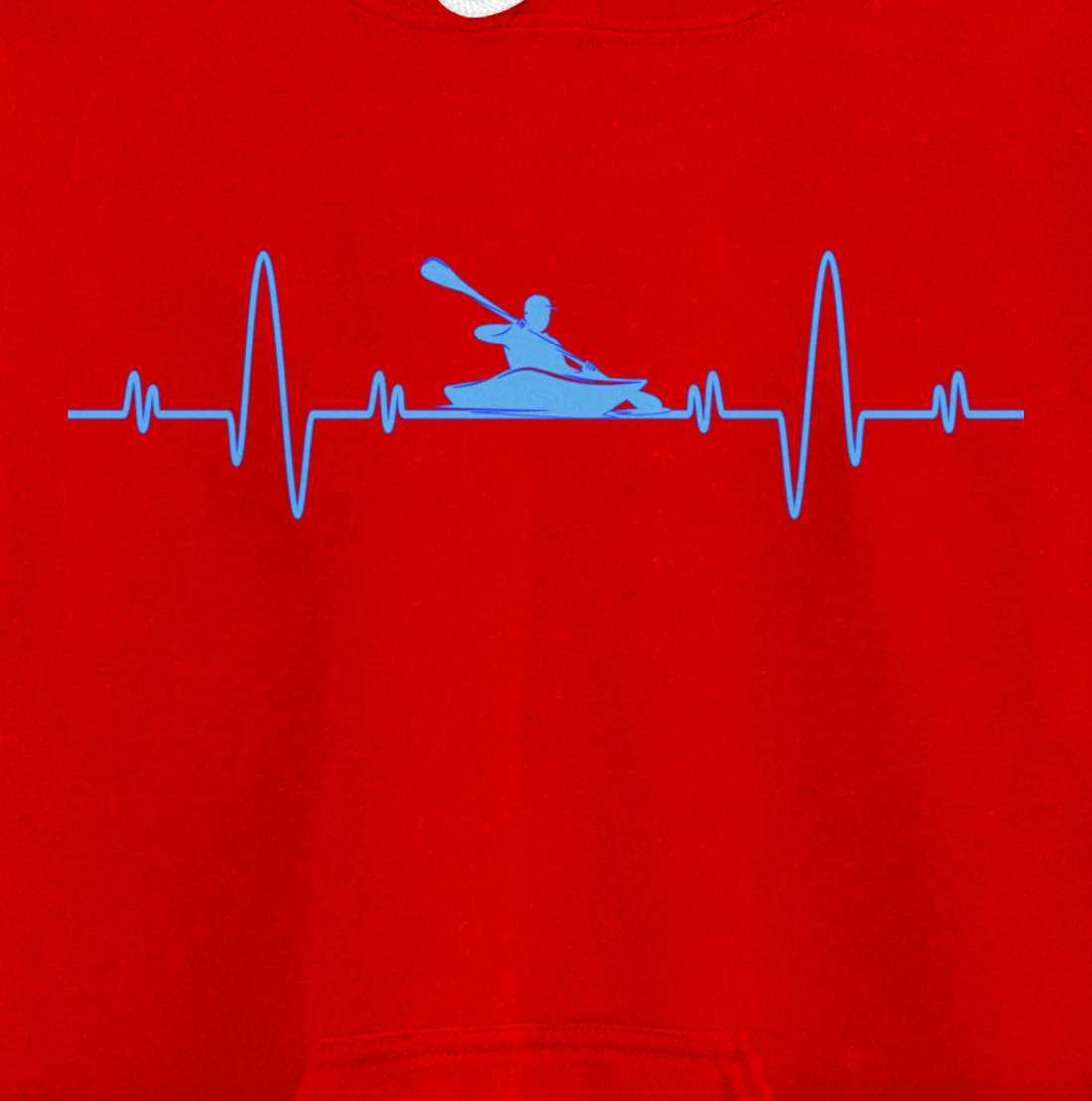 Funny Kayaking Heartbeat Shirt - Cool Canoe Boating Kayaks Pullover Hoodie