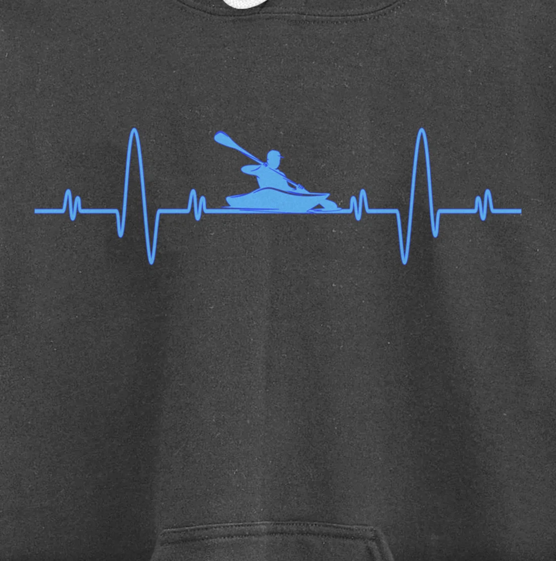 Funny Kayaking Heartbeat Shirt - Cool Canoe Boating Kayaks Pullover Hoodie