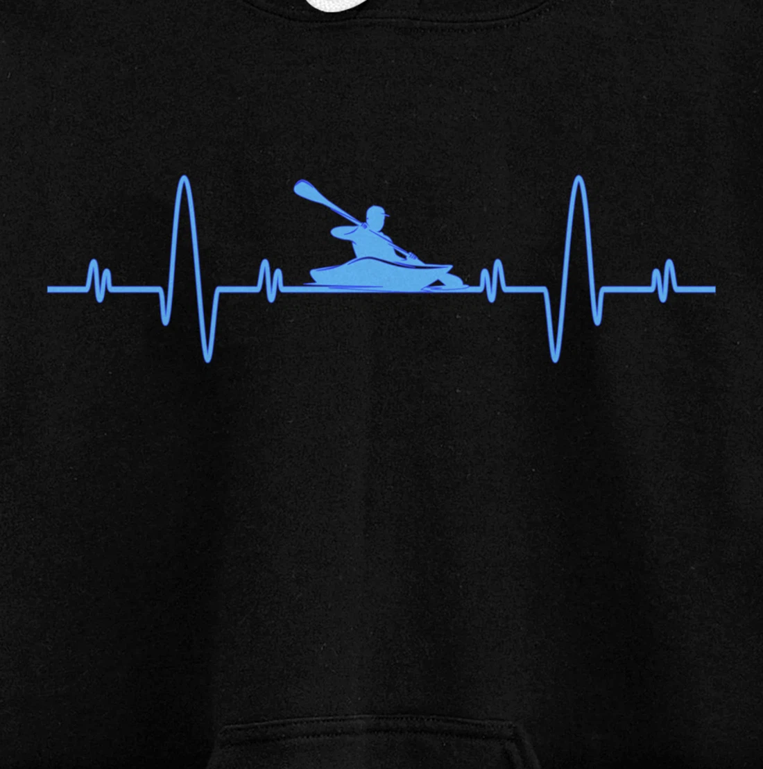 Funny Kayaking Heartbeat Shirt - Cool Canoe Boating Kayaks Pullover Hoodie