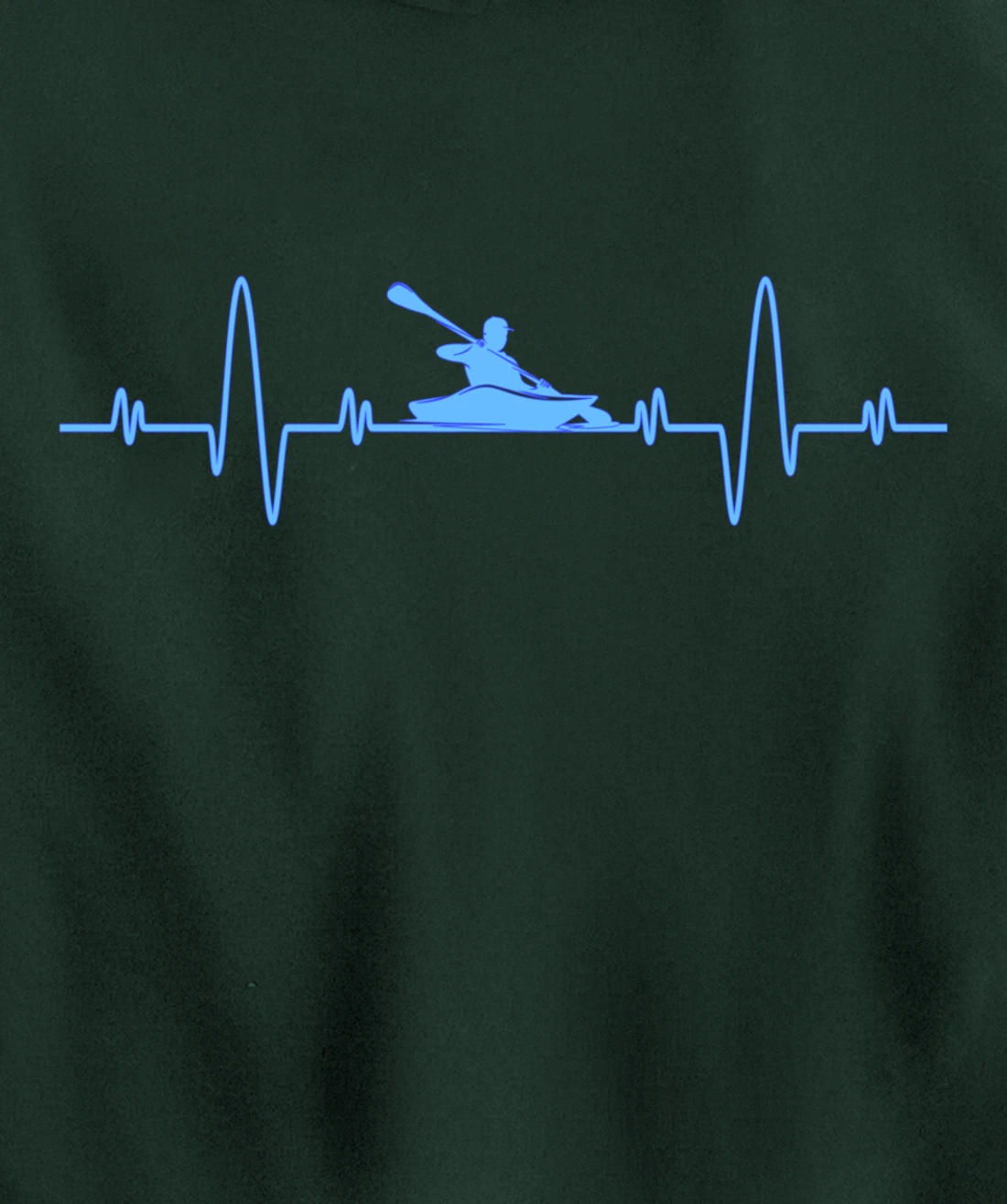 Funny Kayaking Heartbeat Shirt - Cool Canoe Boating Kayaks Pullover Hoodie