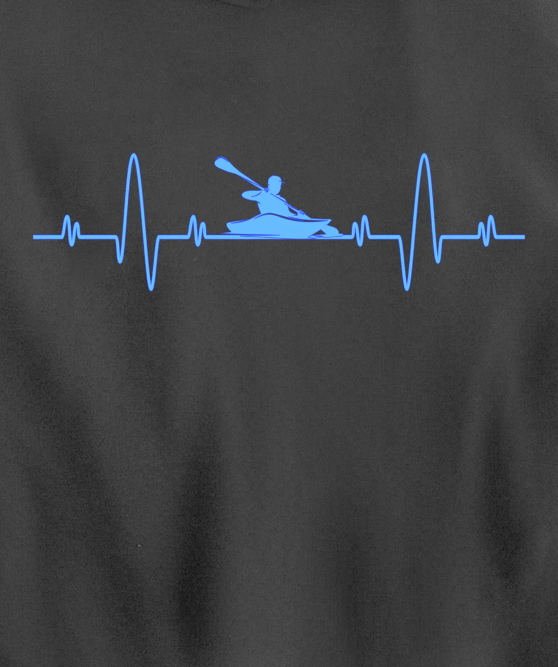 Funny Kayaking Heartbeat Shirt - Cool Canoe Boating Kayaks Pullover Hoodie