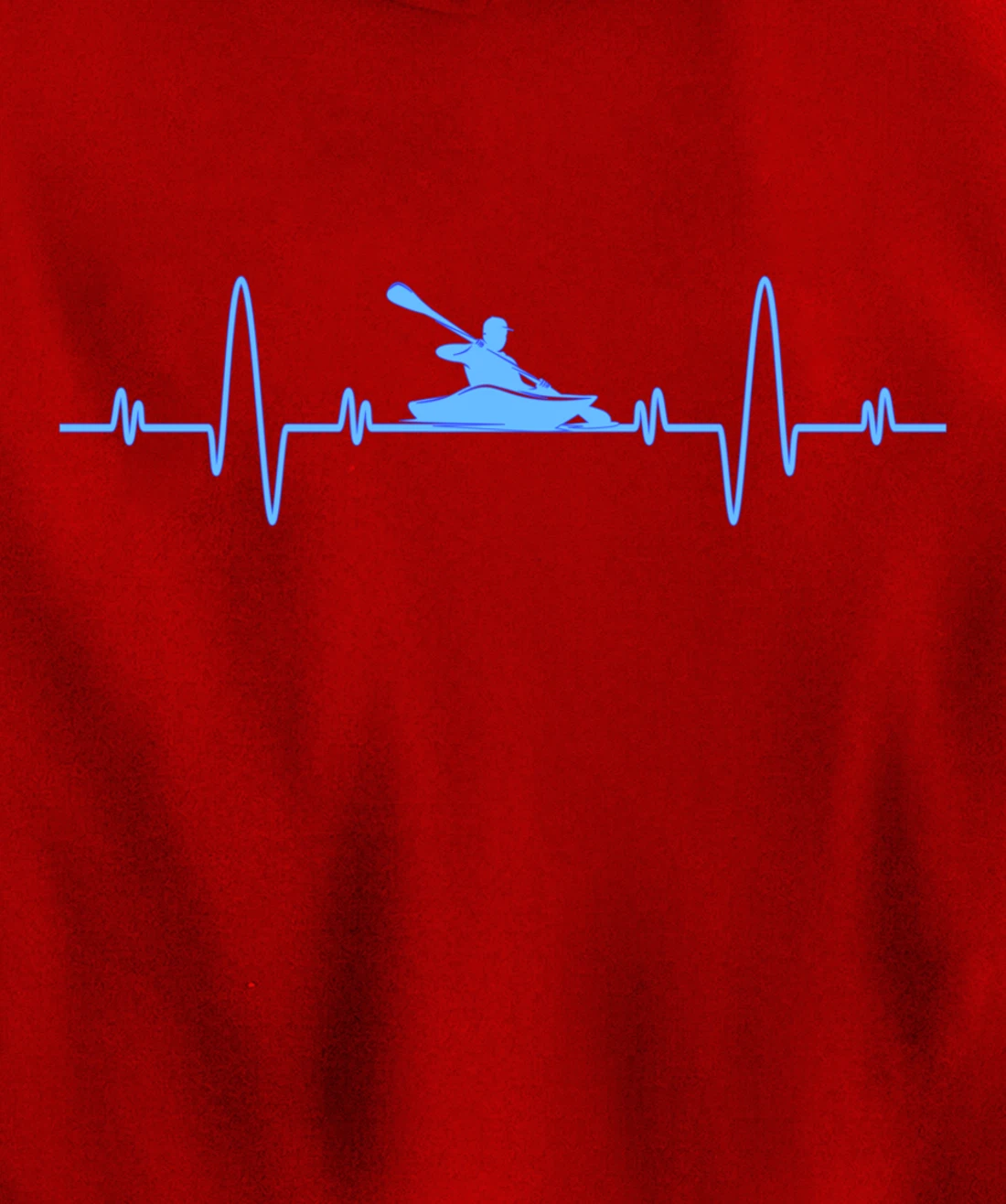 Funny Kayaking Heartbeat Shirt - Cool Canoe Boating Kayaks Pullover Hoodie
