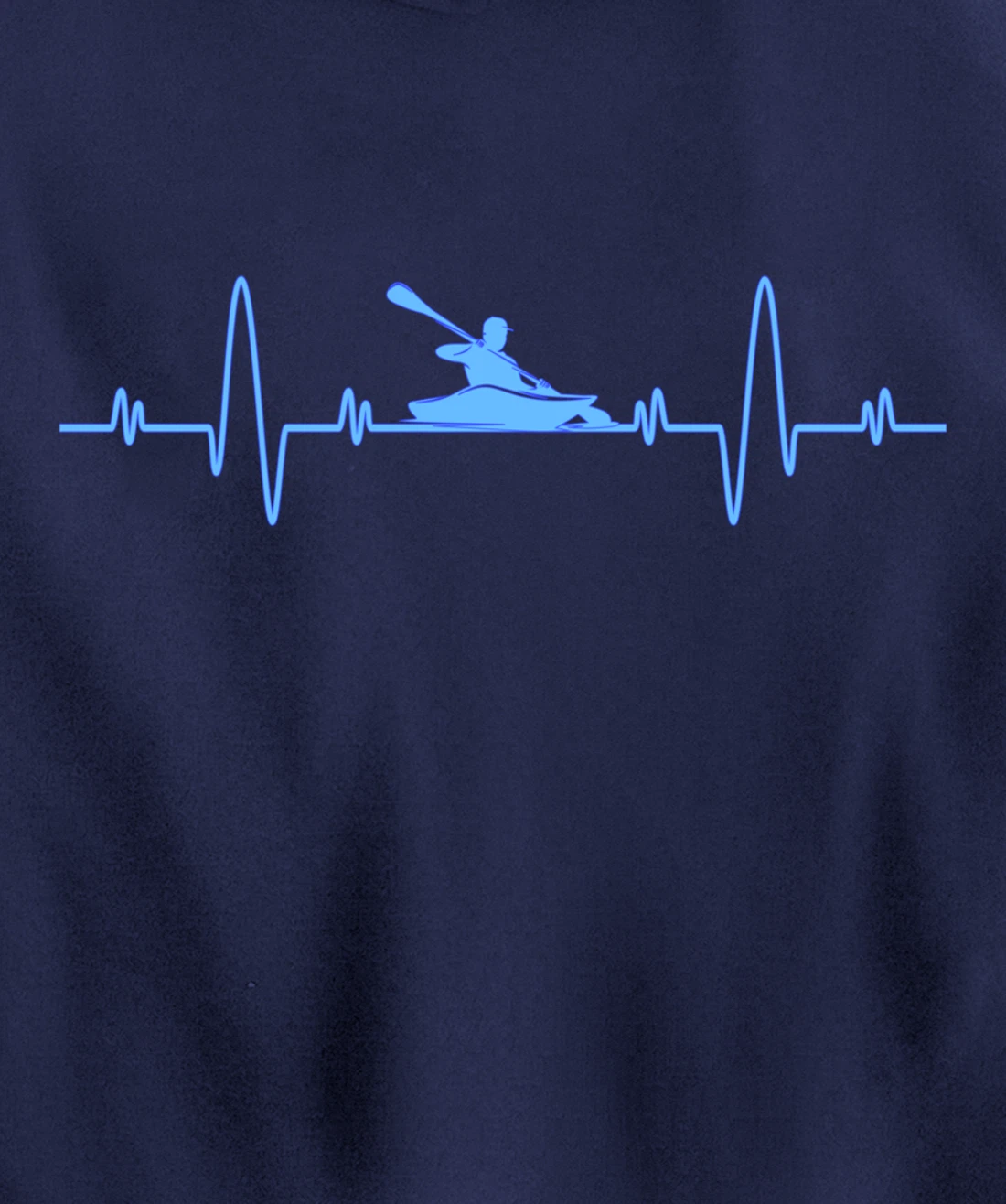 Funny Kayaking Heartbeat Shirt - Cool Canoe Boating Kayaks Pullover Hoodie