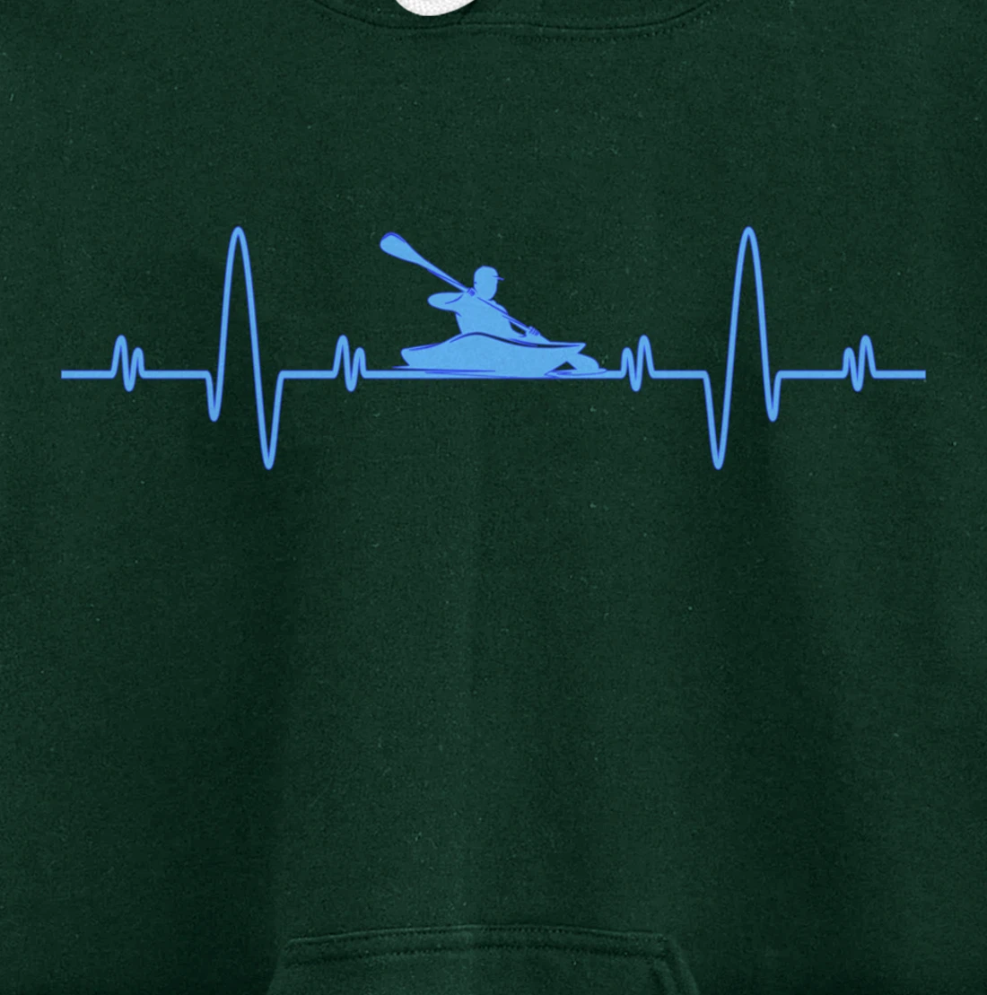 Funny Kayaking Heartbeat Shirt - Cool Canoe Boating Kayaks Pullover Hoodie