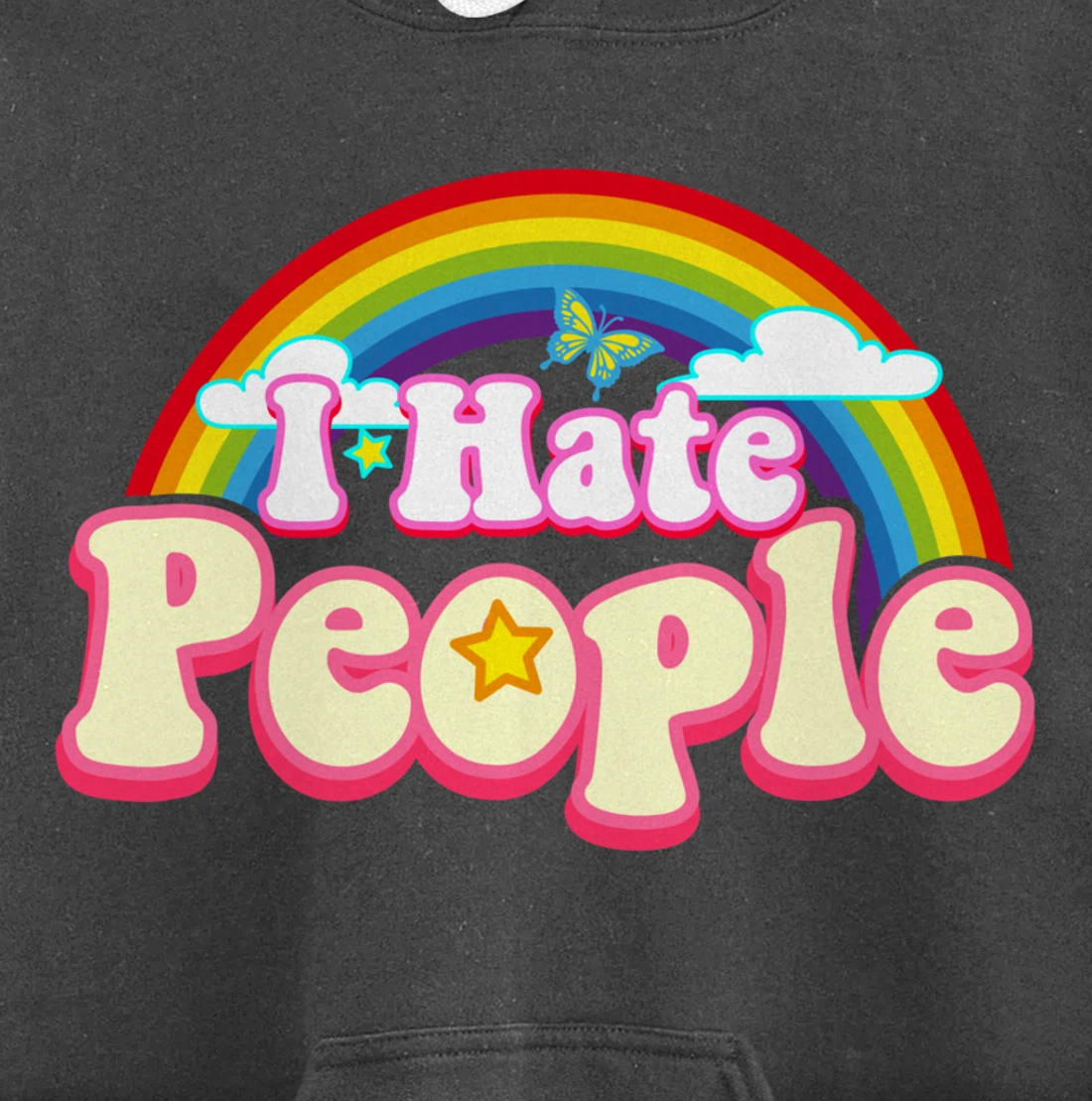 I Hate People - Rainbow Theme Funny Introvert Pullover Hoodie