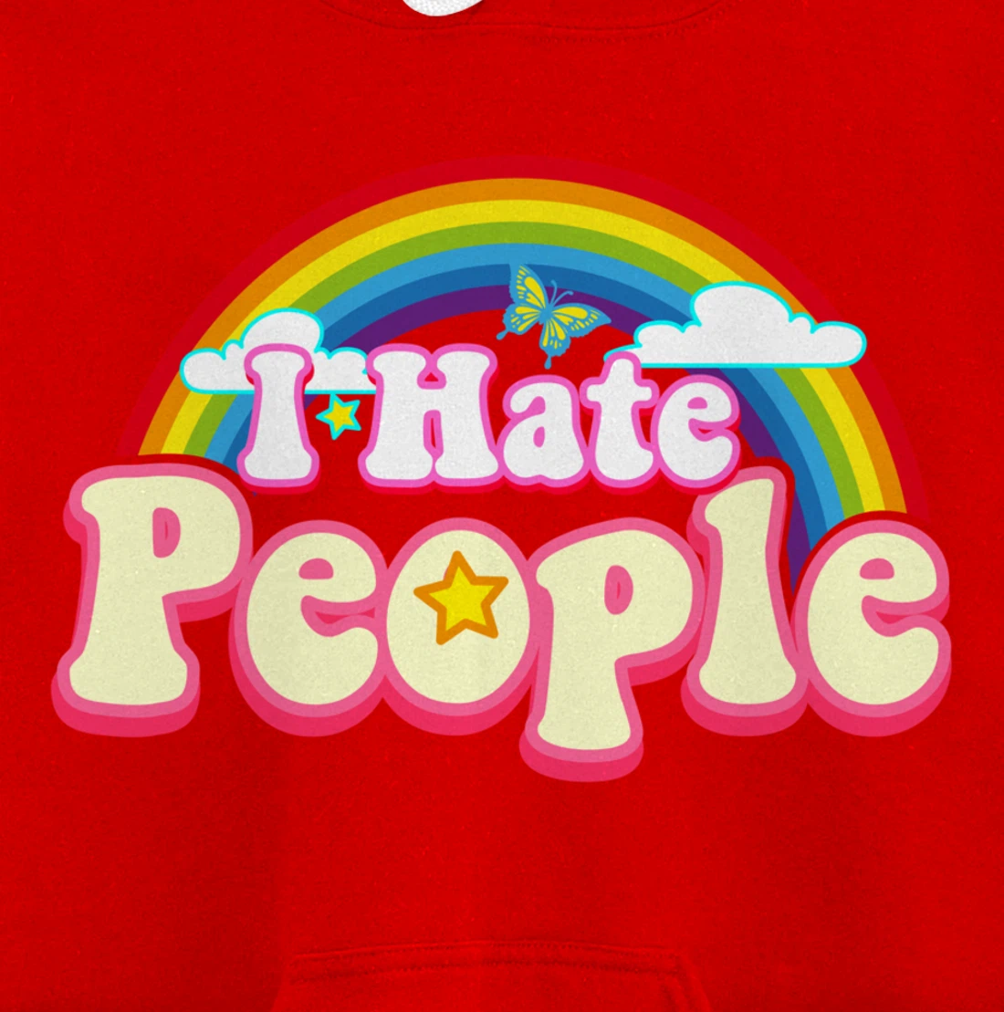 I Hate People - Rainbow Theme Funny Introvert Pullover Hoodie