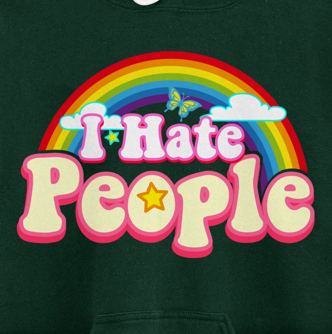 I Hate People - Rainbow Theme Funny Introvert Pullover Hoodie