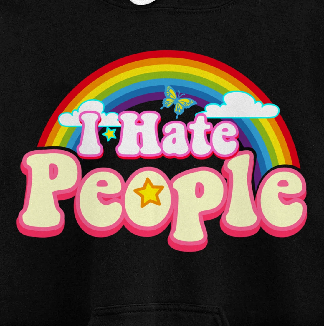 I Hate People - Rainbow Theme Funny Introvert Pullover Hoodie