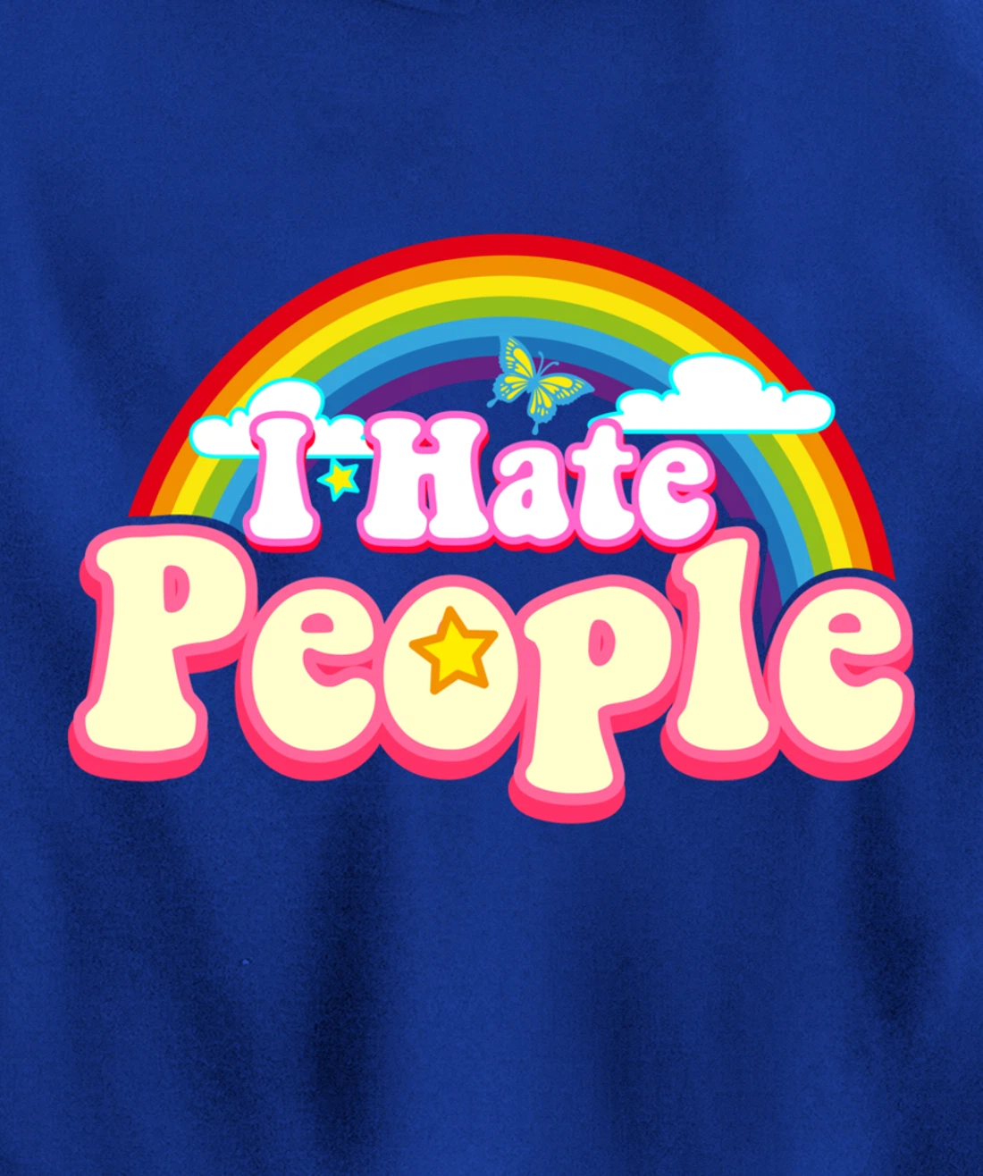 I Hate People - Rainbow Theme Funny Introvert Pullover Hoodie