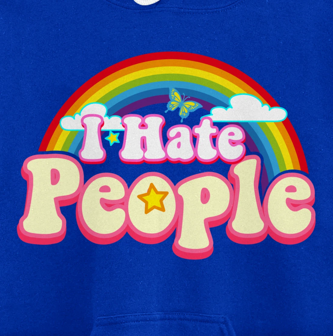 I Hate People - Rainbow Theme Funny Introvert Pullover Hoodie