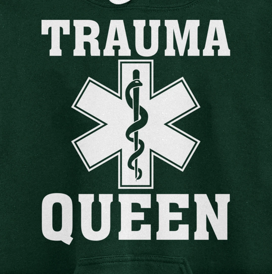 Funny Trauma Queen Gift For Women Cool EMT Paramedic Saying Pullover Hoodie