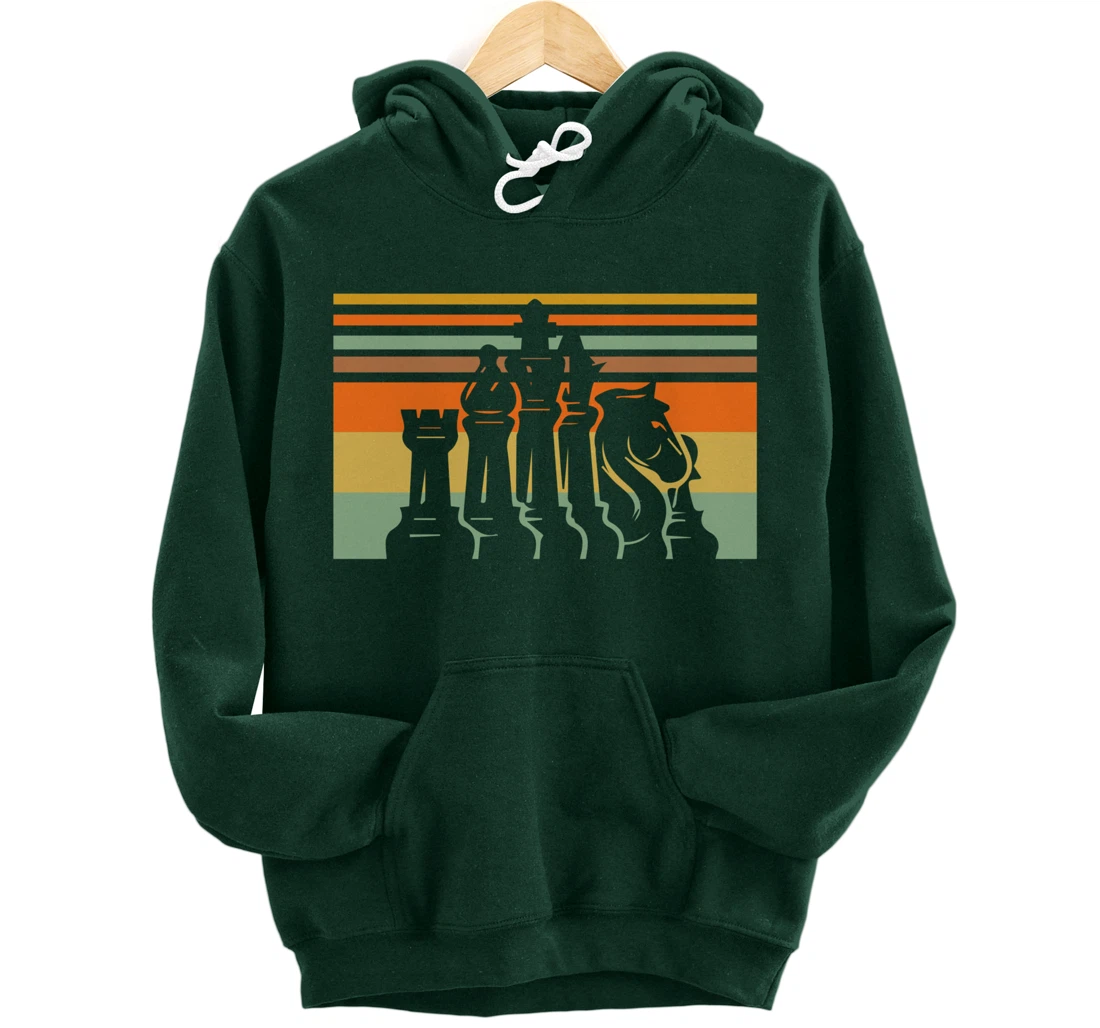Retro Chess Vintage Gift Chess-Player Pullover Hoodie