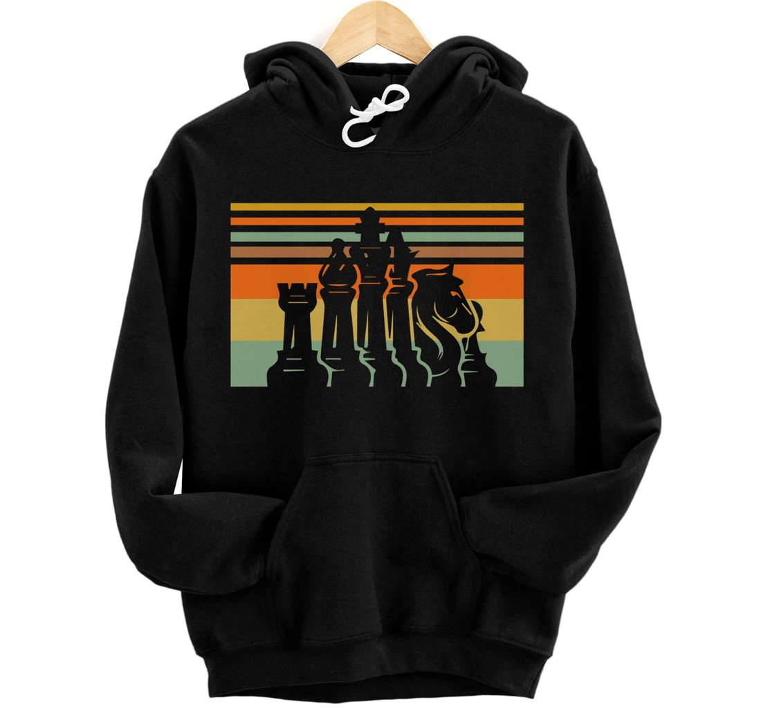 Retro Chess Vintage Gift Chess-Player Pullover Hoodie