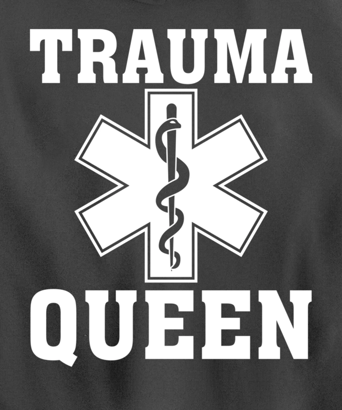 Funny Trauma Queen Gift For Women Cool EMT Paramedic Saying Pullover Hoodie