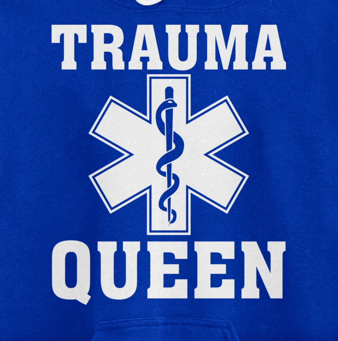 Funny Trauma Queen Gift For Women Cool EMT Paramedic Saying Pullover Hoodie