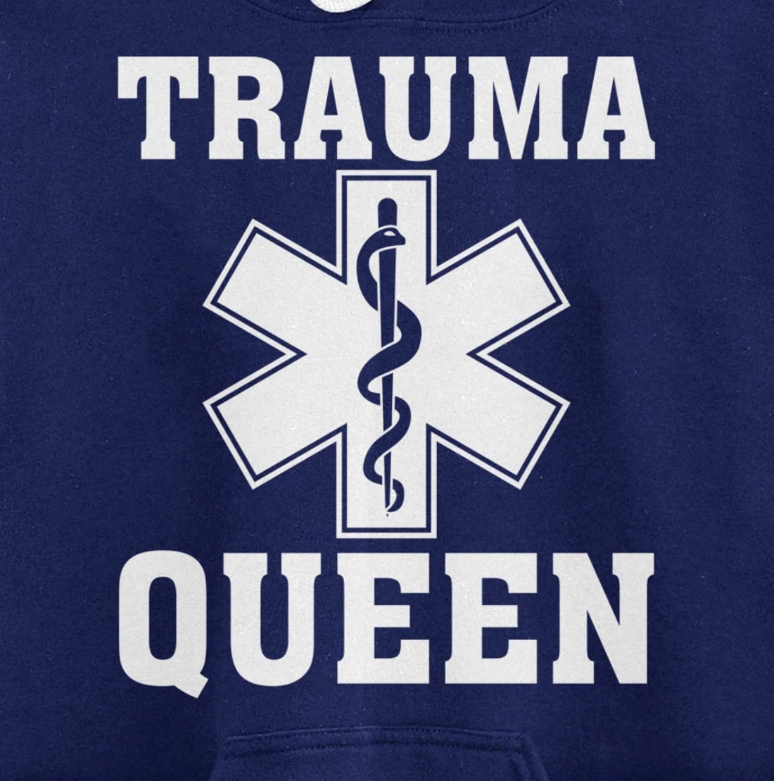 Funny Trauma Queen Gift For Women Cool EMT Paramedic Saying Pullover Hoodie