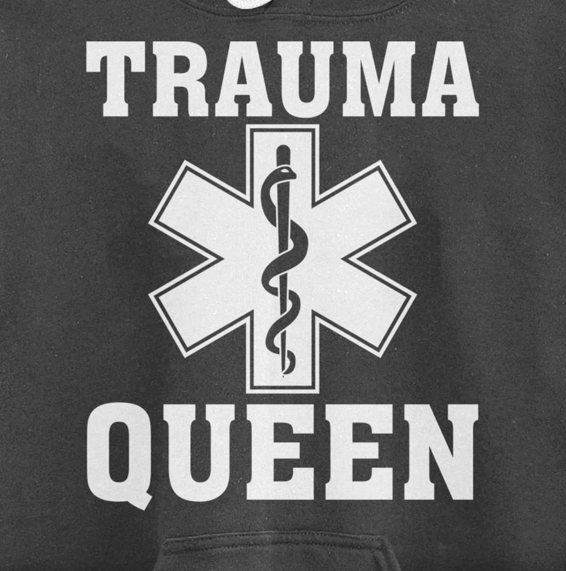 Funny Trauma Queen Gift For Women Cool EMT Paramedic Saying Pullover Hoodie