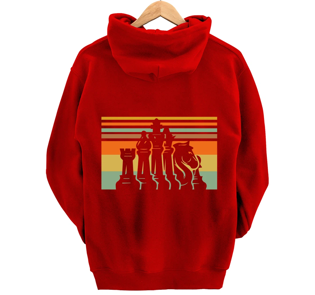 Retro Chess Vintage Gift Chess-Player Pullover Hoodie