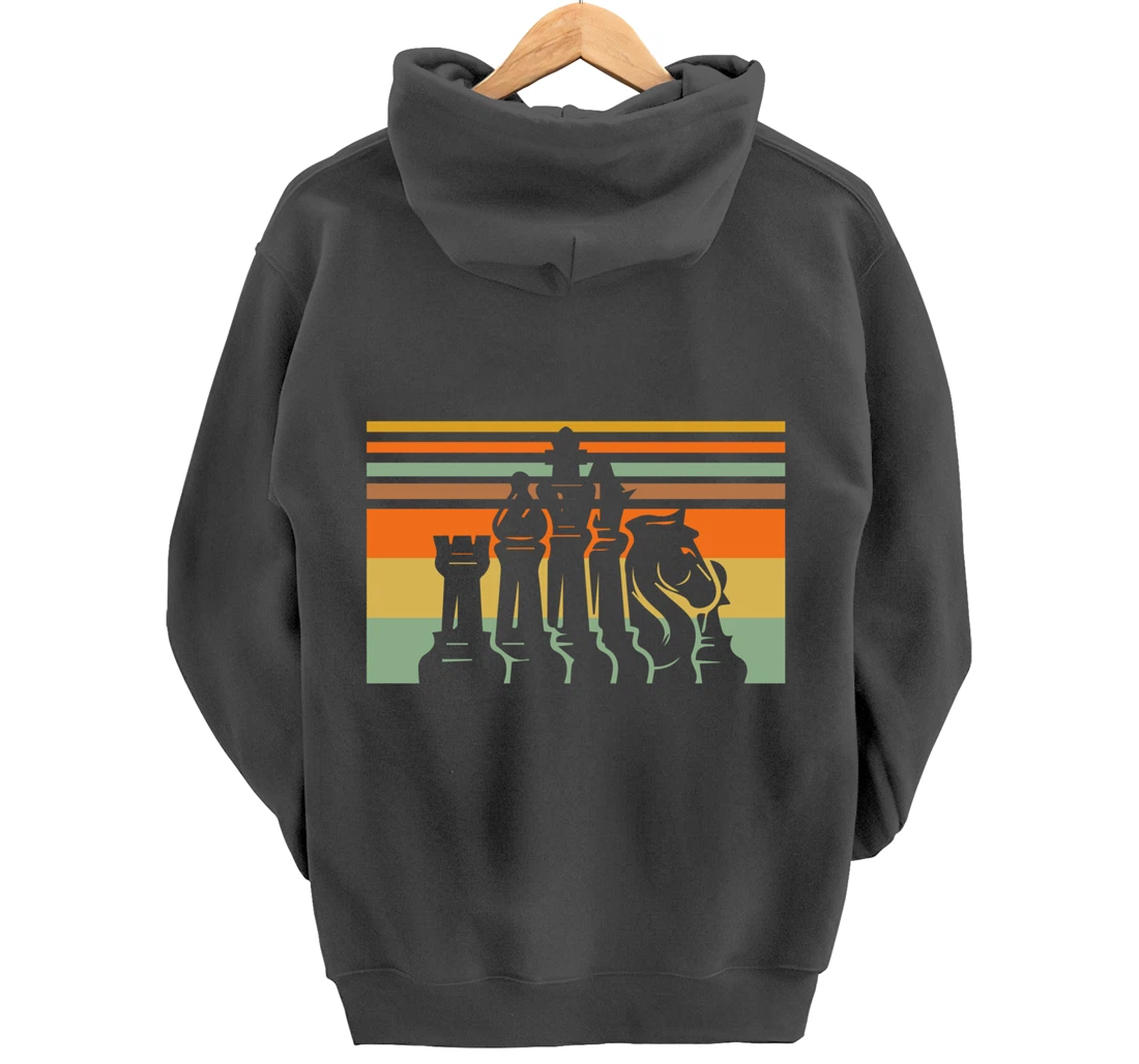 Retro Chess Vintage Gift Chess-Player Pullover Hoodie