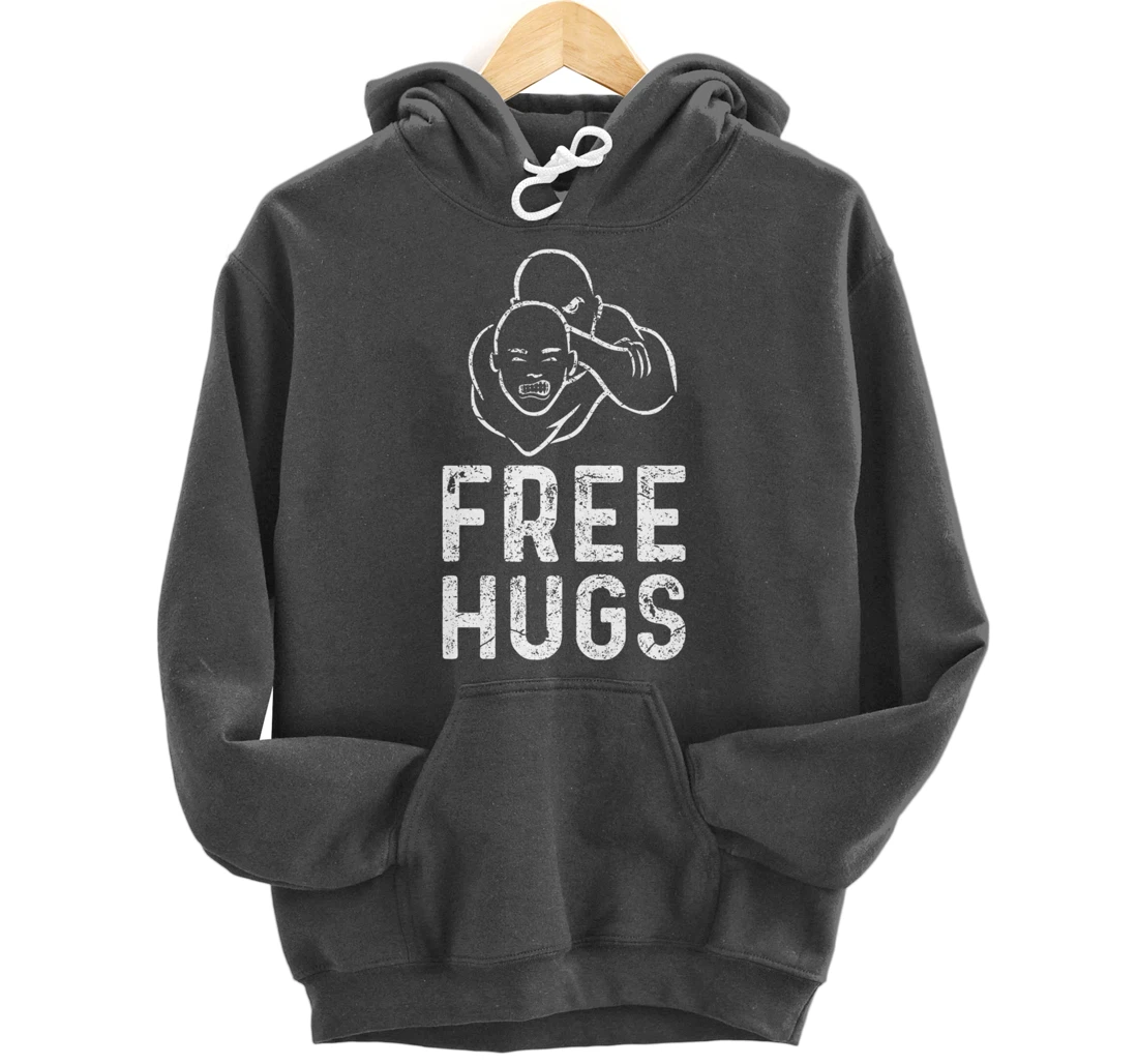 Funny BJJ Apparel Brazilian Jiu-Jitsu Free Hugs Pullover Hoodie