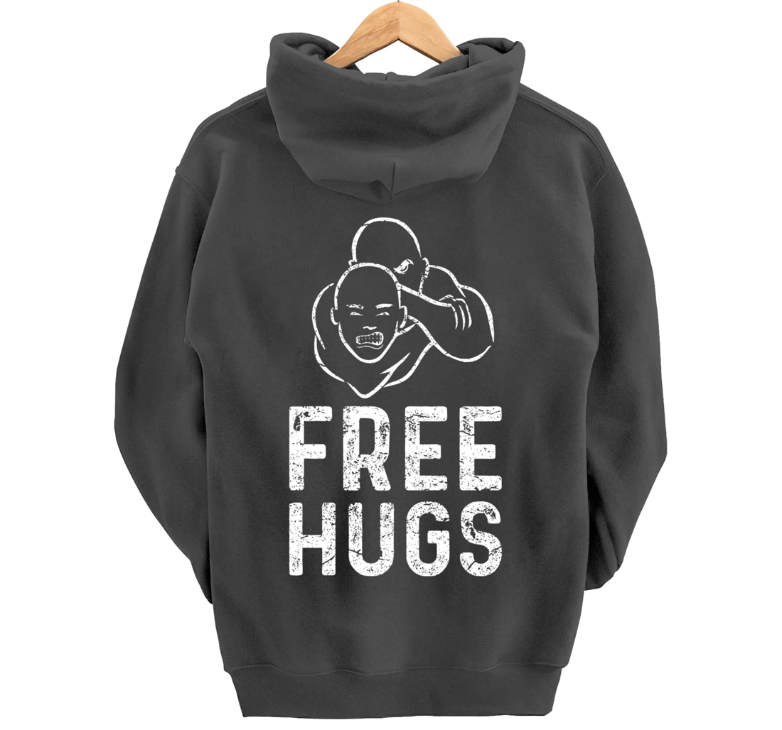 Funny BJJ Apparel Brazilian Jiu-Jitsu Free Hugs Pullover Hoodie