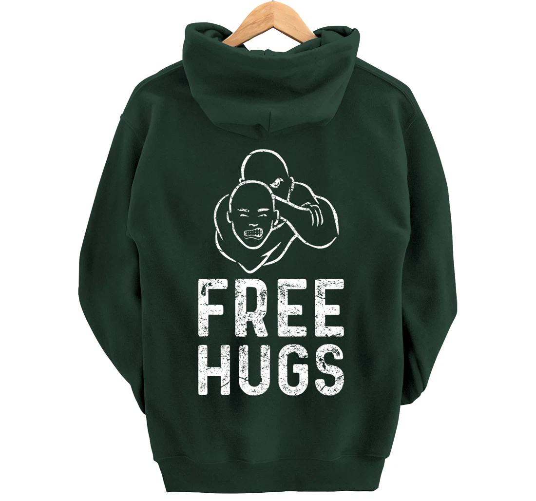 Funny BJJ Apparel Brazilian Jiu-Jitsu Free Hugs Pullover Hoodie