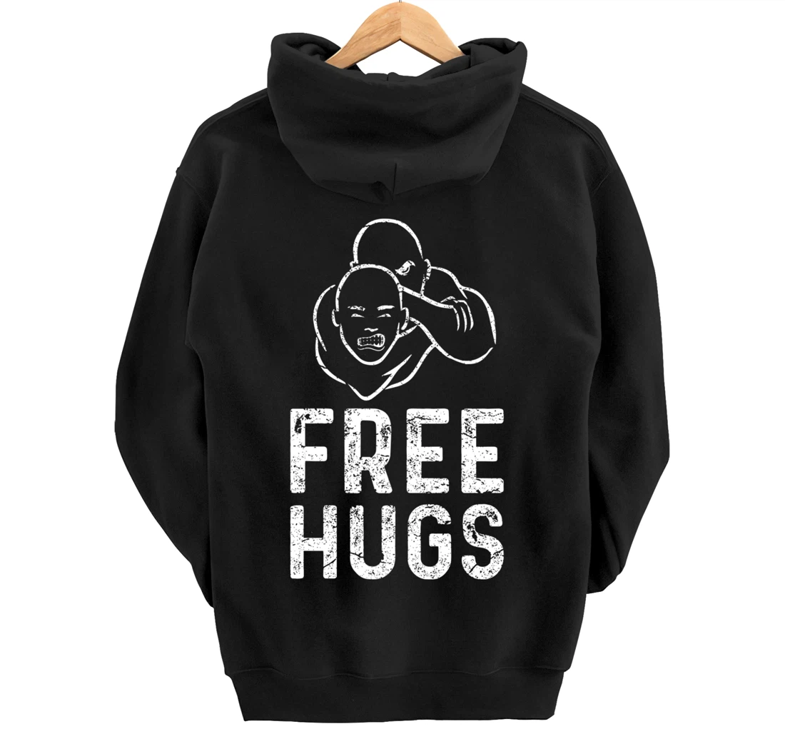 Funny BJJ Apparel Brazilian Jiu-Jitsu Free Hugs Pullover Hoodie