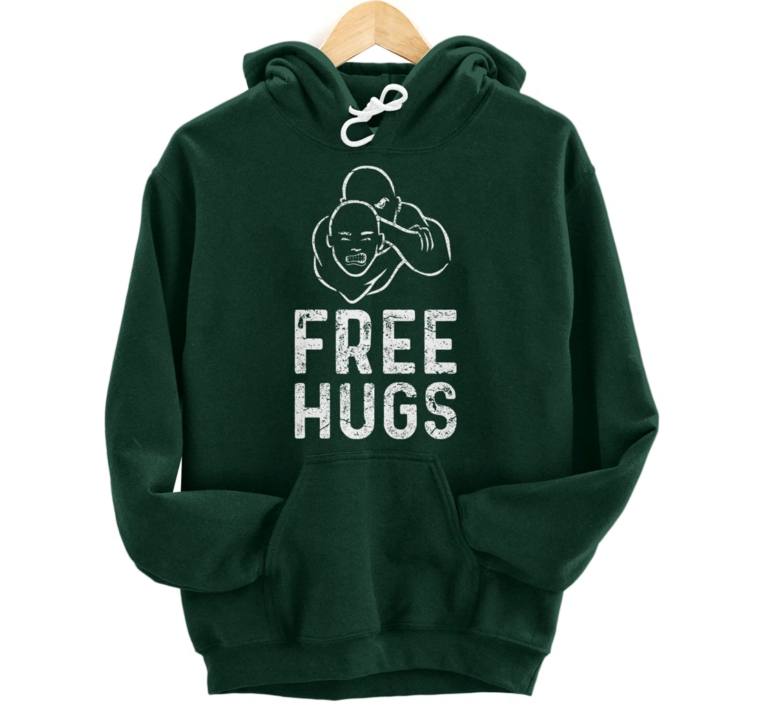 Funny BJJ Apparel Brazilian Jiu-Jitsu Free Hugs Pullover Hoodie
