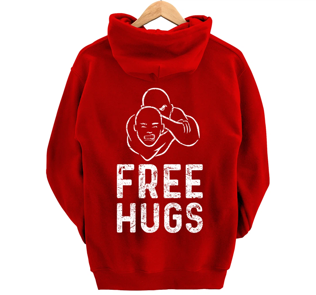 Funny BJJ Apparel Brazilian Jiu-Jitsu Free Hugs Pullover Hoodie