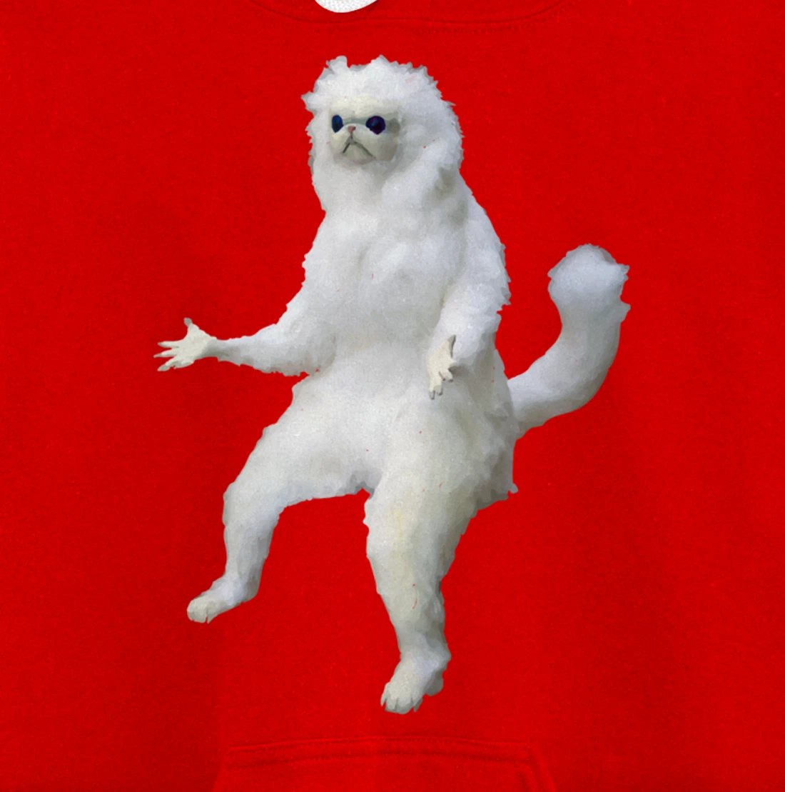 Persian Cat Room Guardian Bad Taxidermy Funny Pullover Hoodie