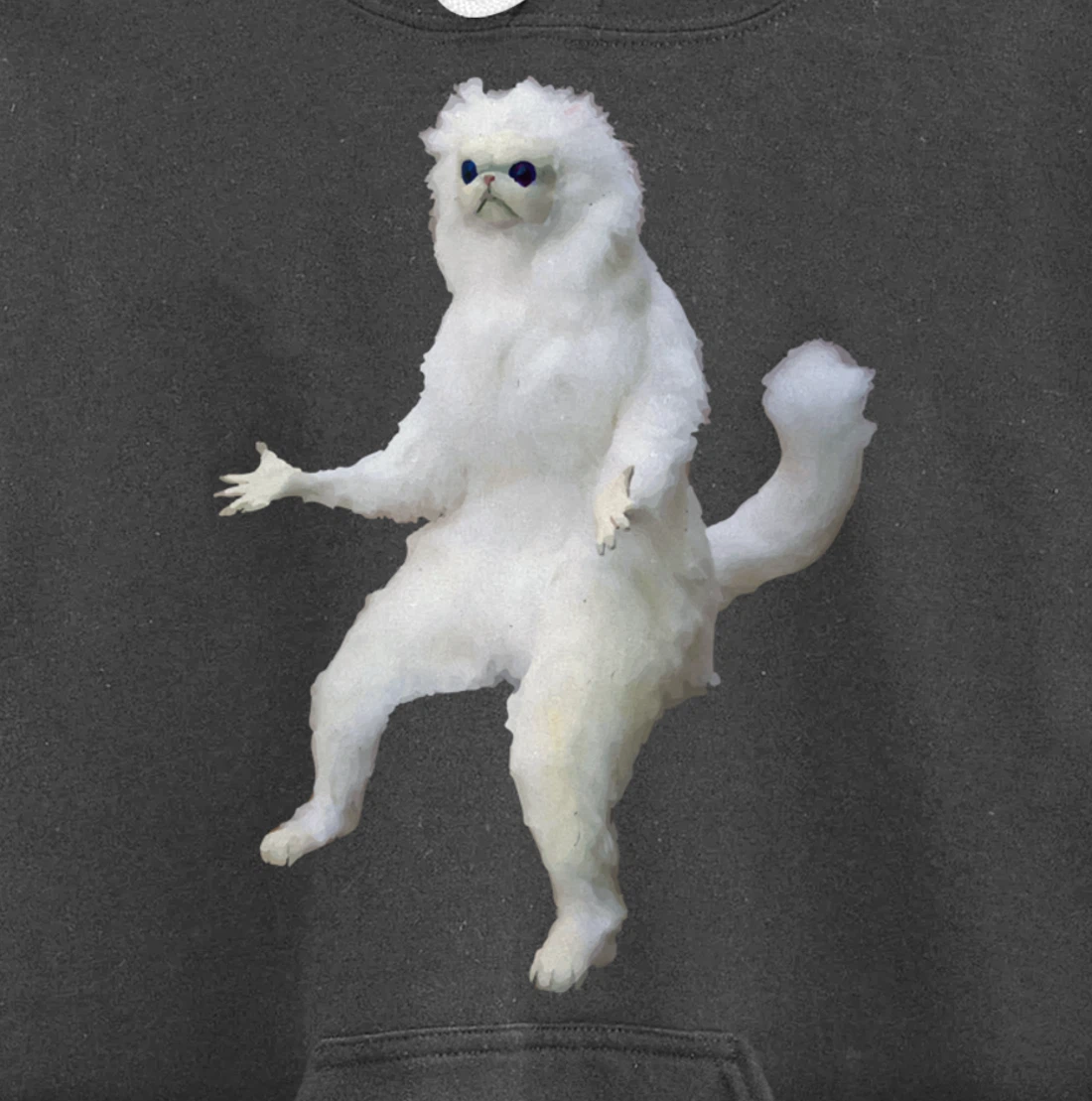 Persian Cat Room Guardian Bad Taxidermy Funny Pullover Hoodie