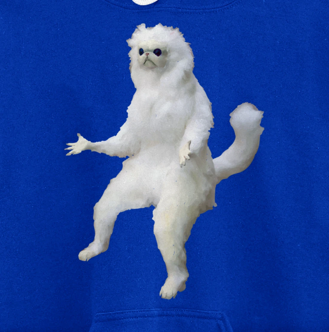 Persian Cat Room Guardian Bad Taxidermy Funny Pullover Hoodie