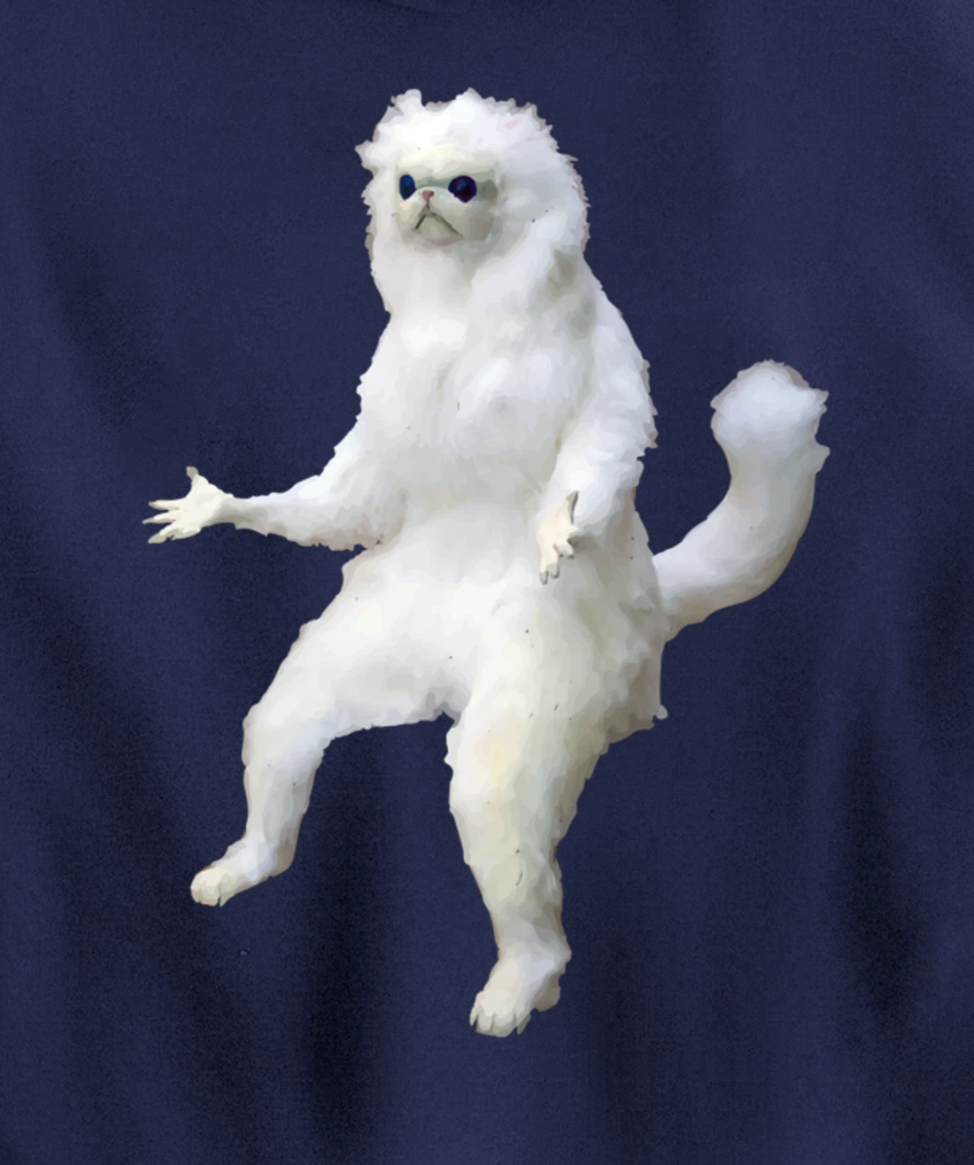 Persian Cat Room Guardian Bad Taxidermy Funny Pullover Hoodie