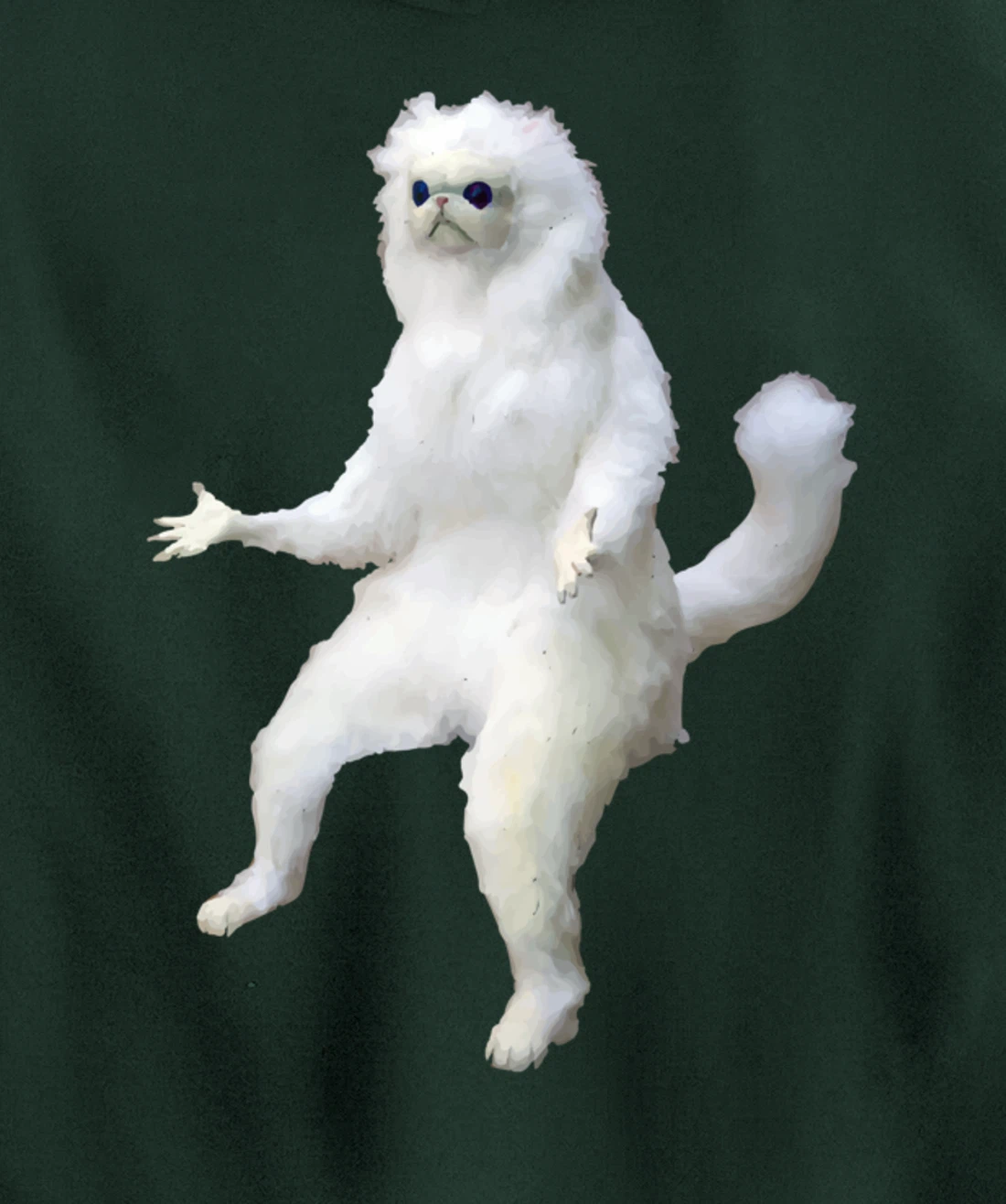 Persian Cat Room Guardian Bad Taxidermy Funny Pullover Hoodie