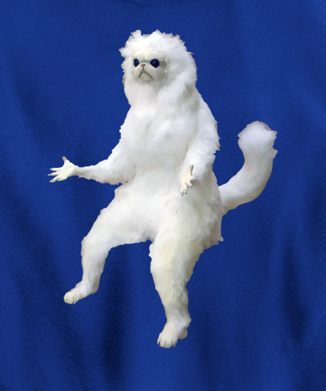 Persian Cat Room Guardian Bad Taxidermy Funny Pullover Hoodie