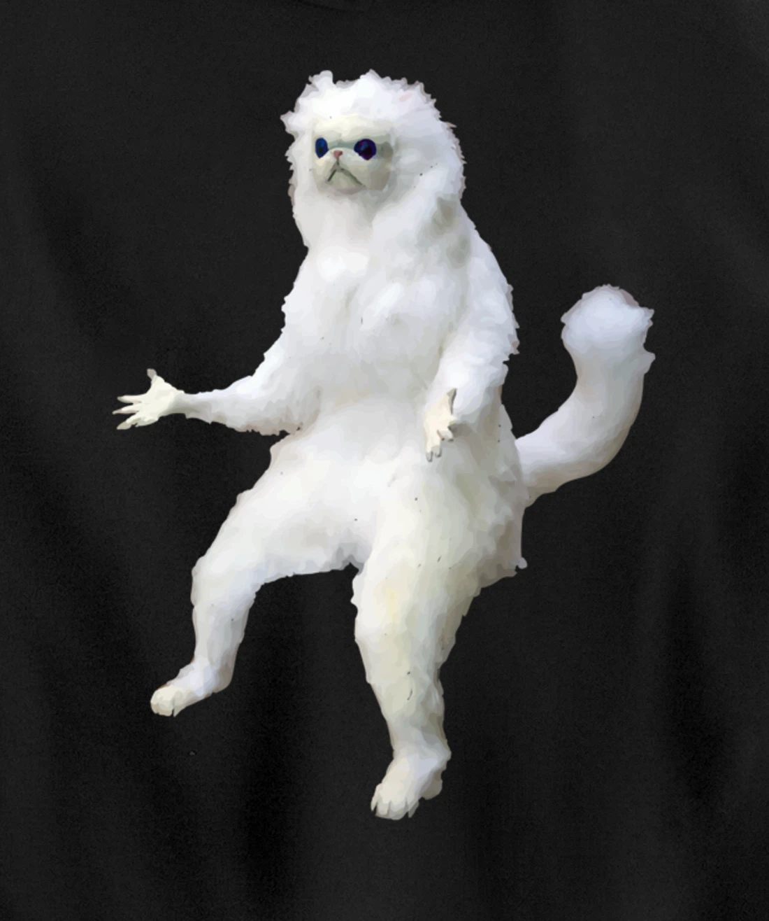 Persian Cat Room Guardian Bad Taxidermy Funny Pullover Hoodie