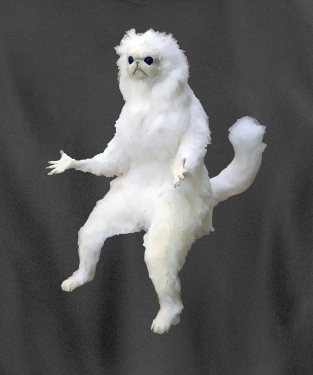 Persian Cat Room Guardian Bad Taxidermy Funny Pullover Hoodie